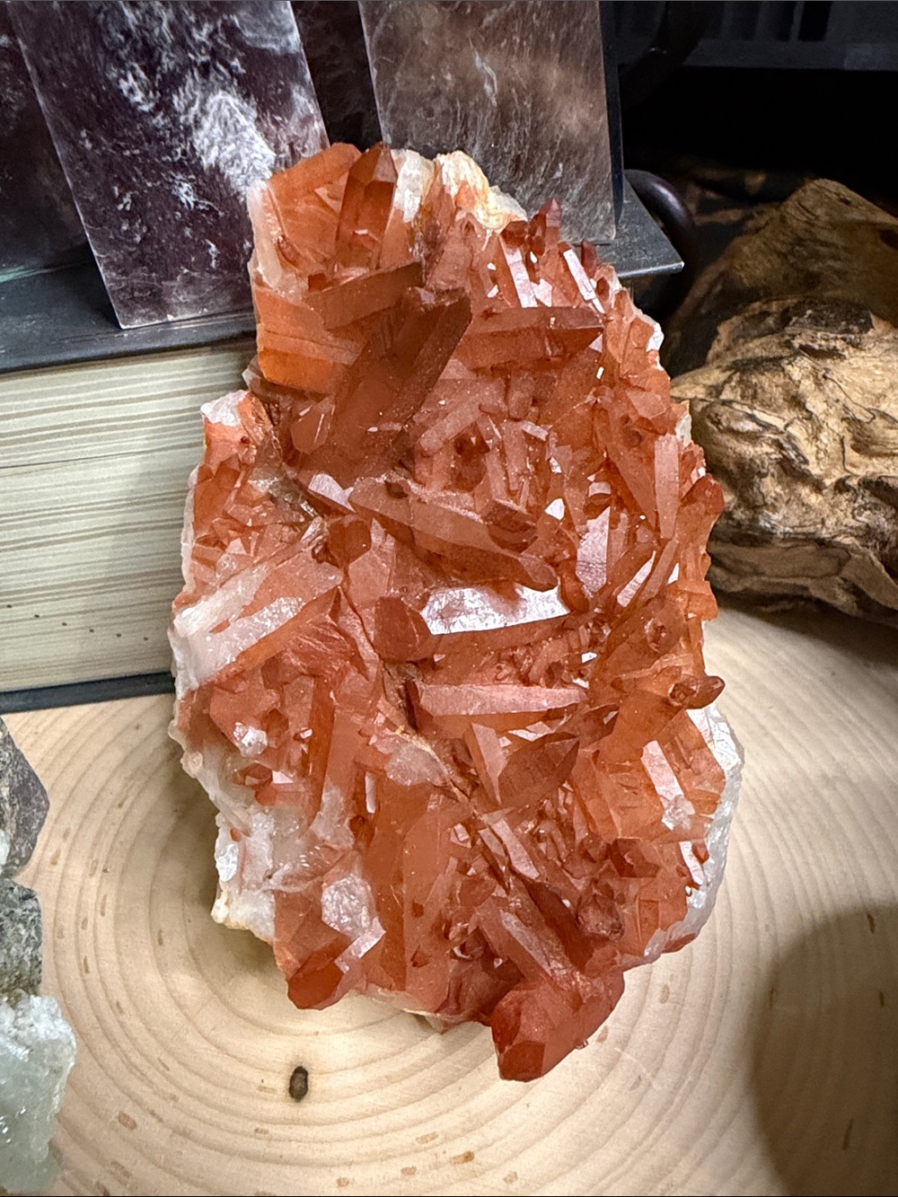 Hematite included quartz from Morocco
